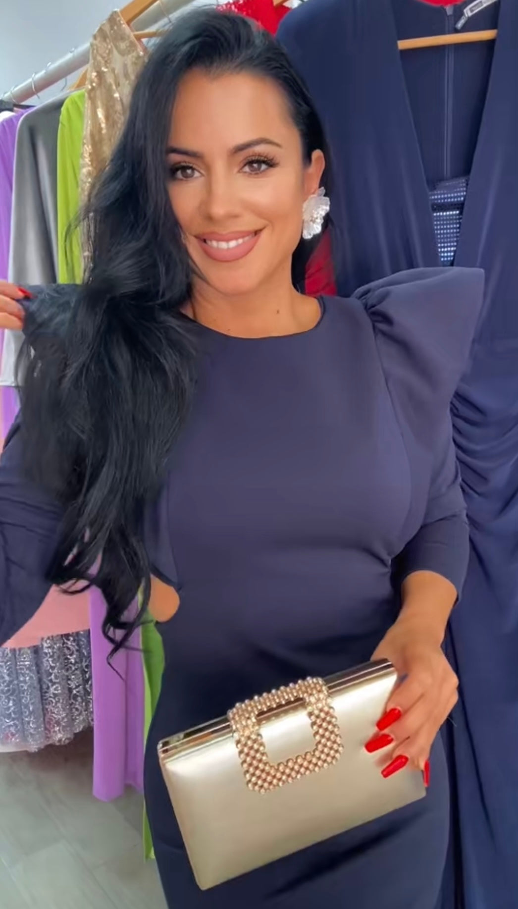 VESTIDO LEA AZUL MARINO