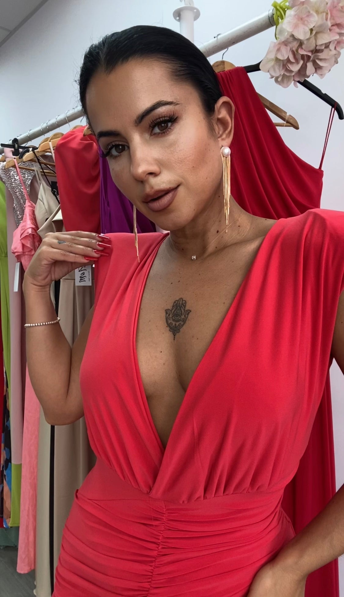VESTIDO CARMESI