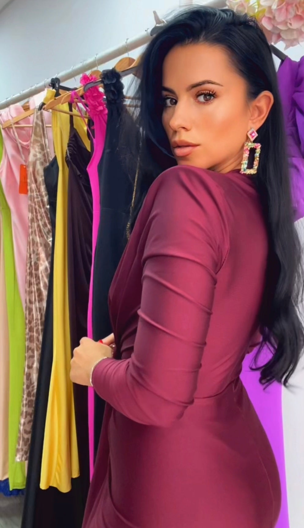 VESTIDO TIFANI BORGOÑA