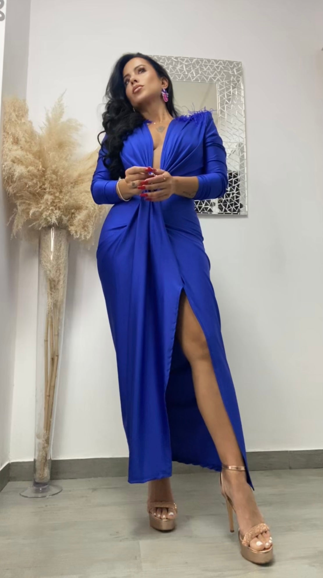 VESTIDO CARINA AZUL TINTA