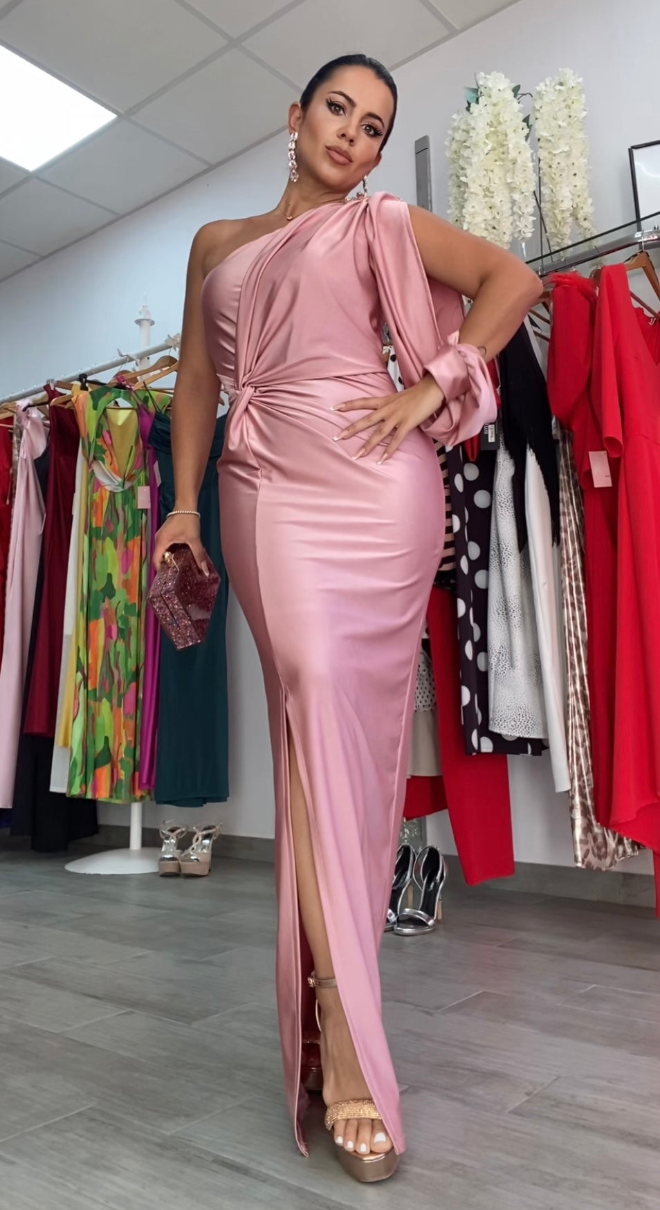 VESTIDO EGIPTO ROSA NUDE