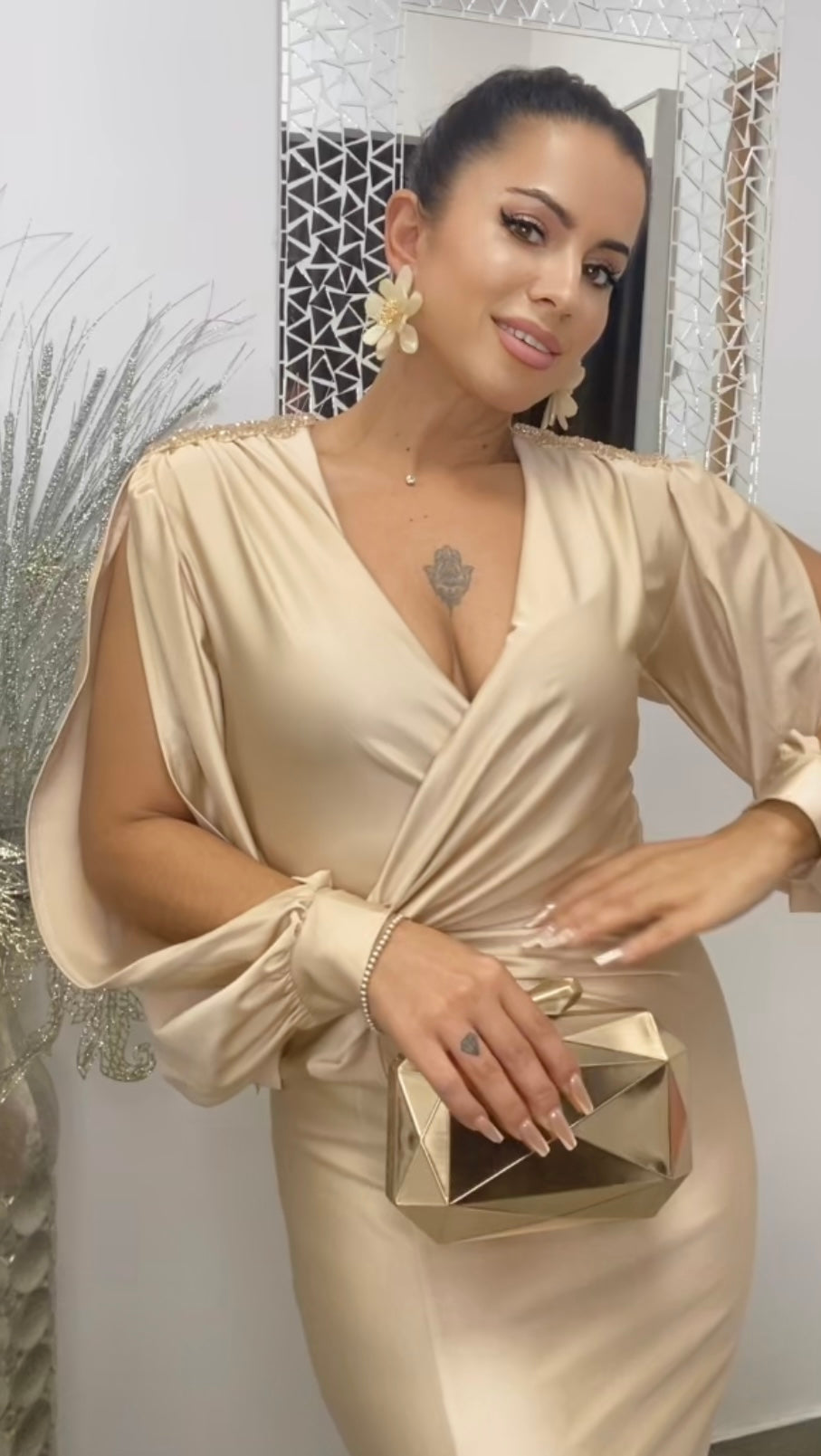 VESTIDO EGIPTO BEIGE