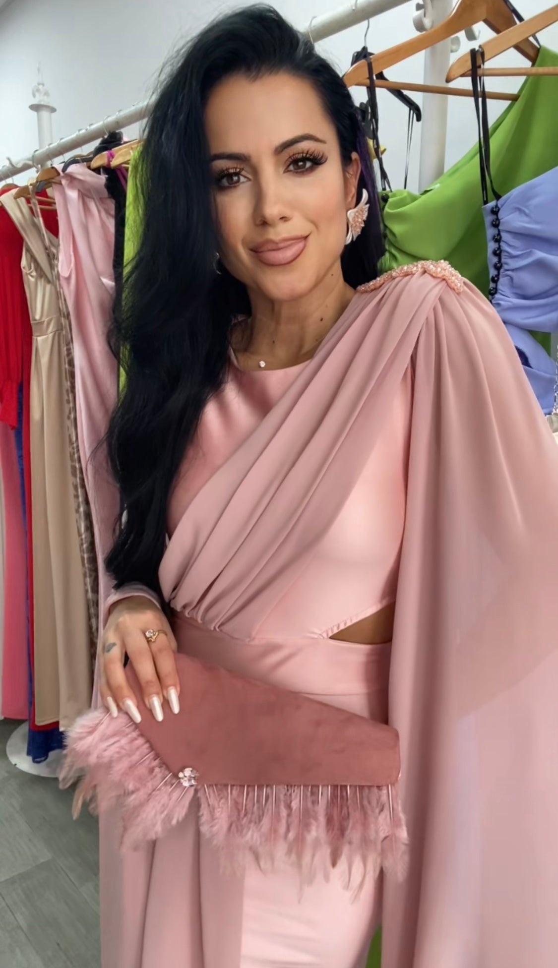 VESTIDO EGIPCIO ROSA MAQUILLAJE