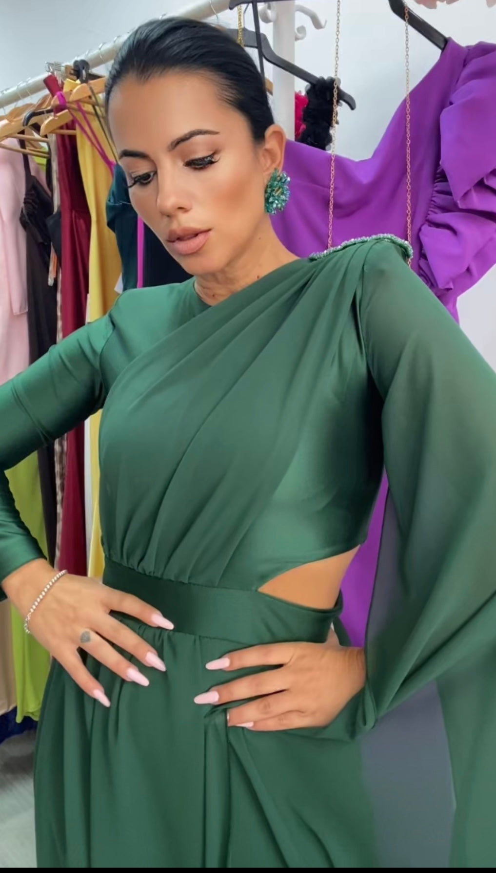 VESTIDO EGIPCIO VERDE