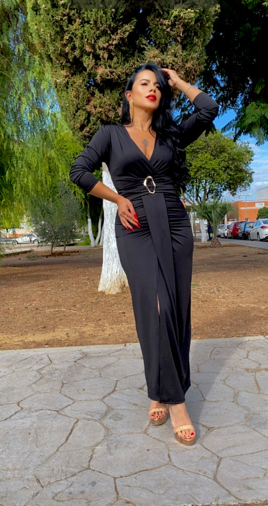 VESTIDO HEBILLA NEGRO