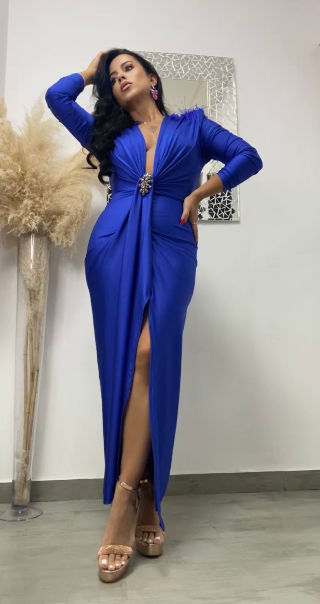 VESTIDO CARINA AZUL TINTA