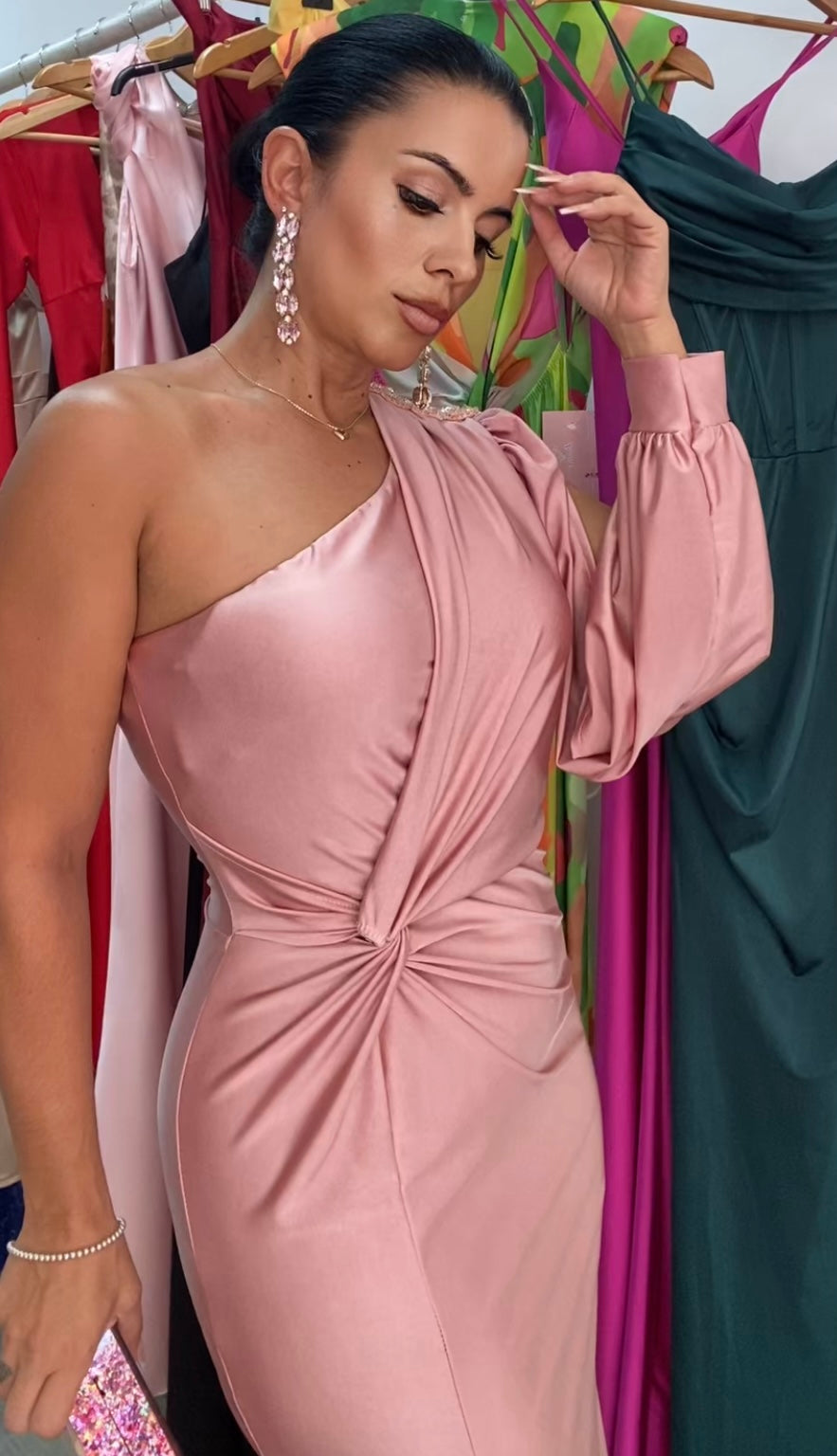 VESTIDO EGIPTO ROSA NUDE