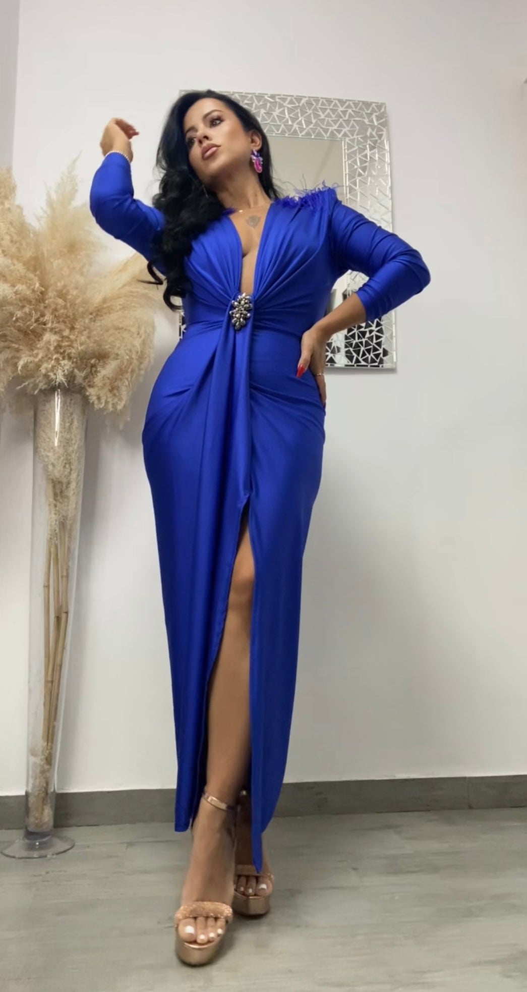 VESTIDO CARINA AZUL TINTA