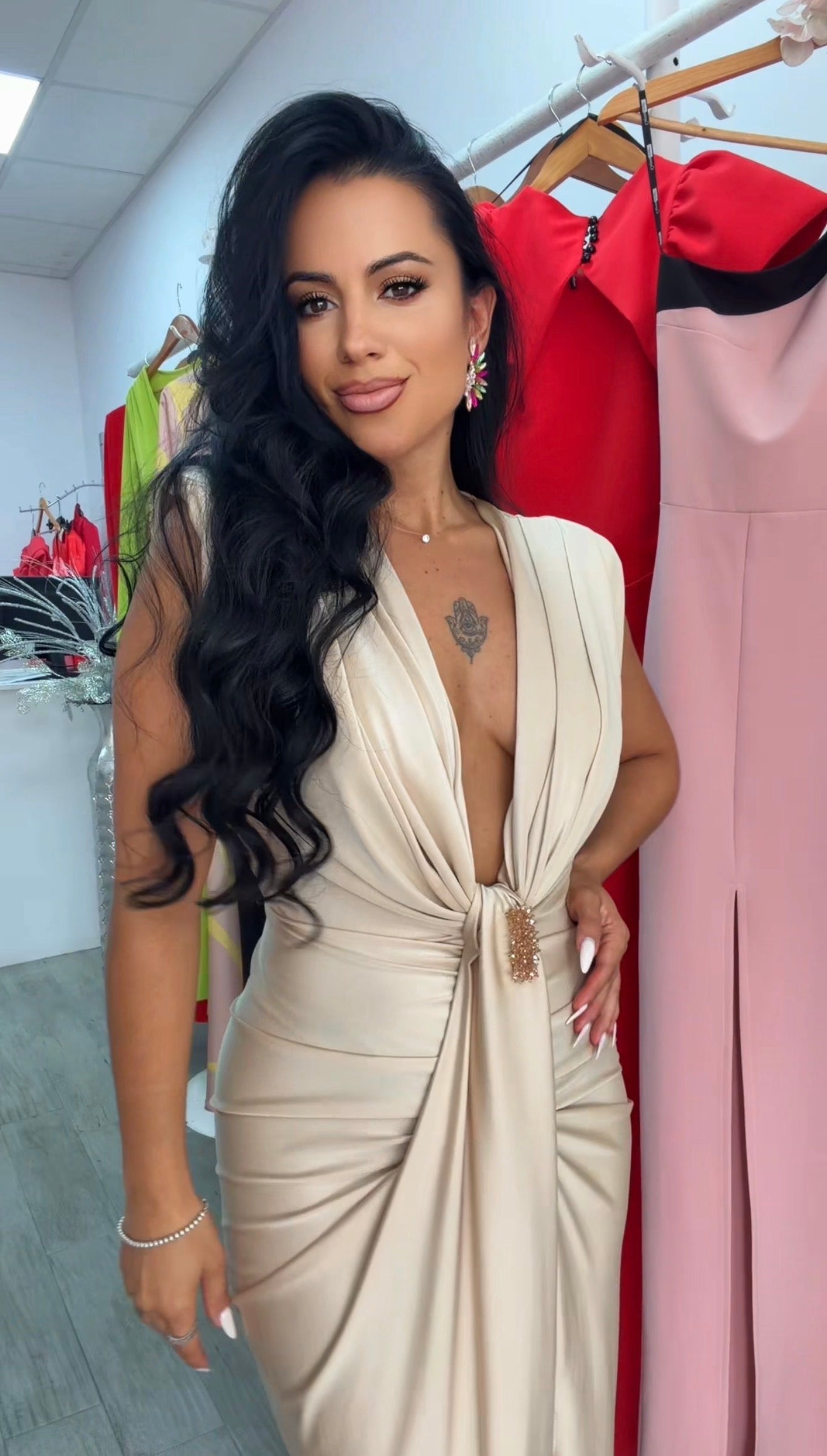 VESTIDO TIFANNI DORADO