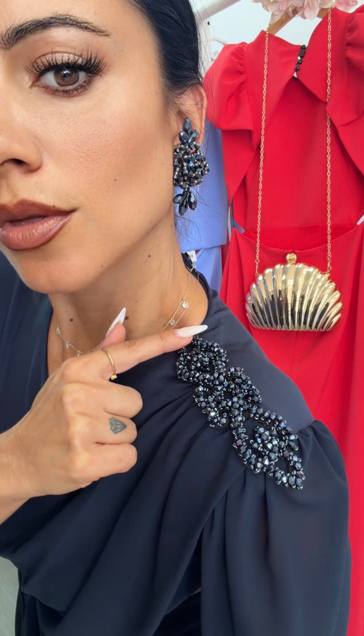 PENDIENTES GRETA AZUL MARINO