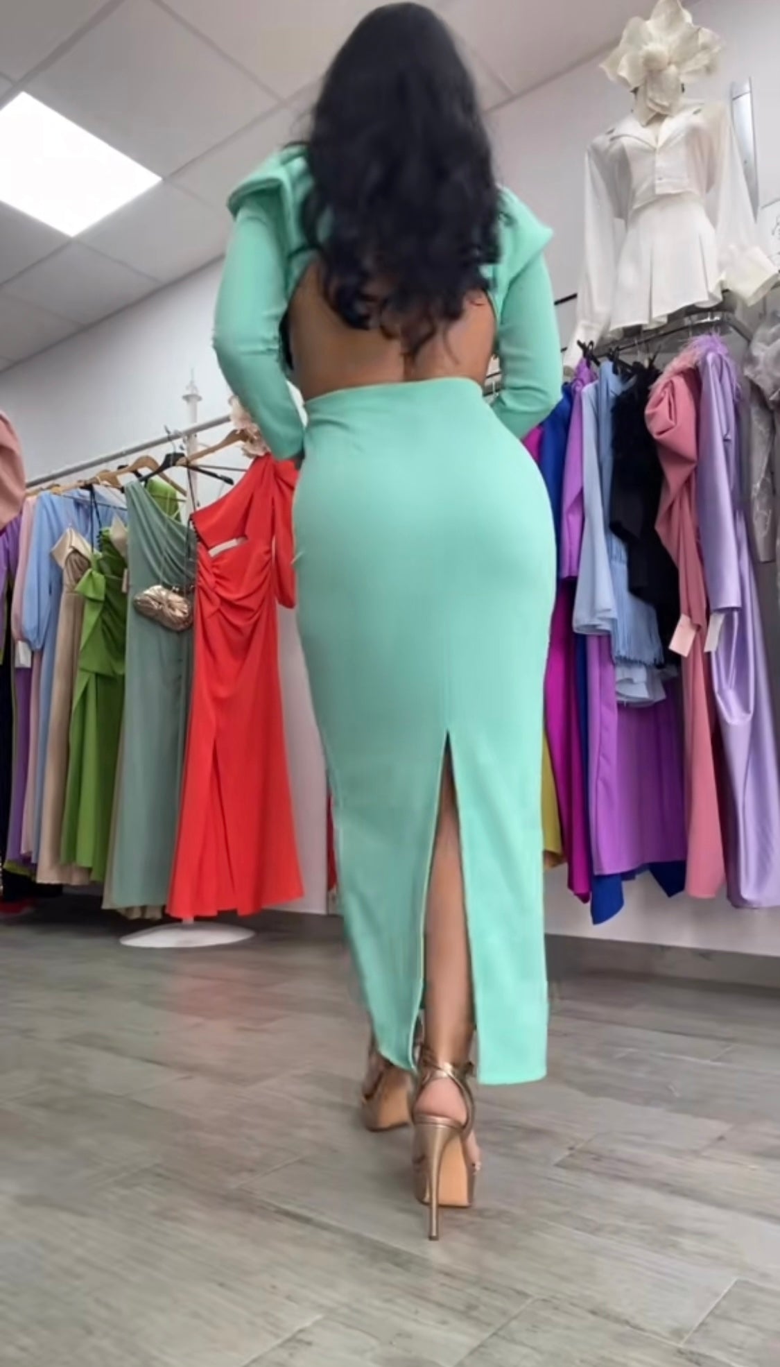 VESTIDO LEA VERDE AGUMARINA