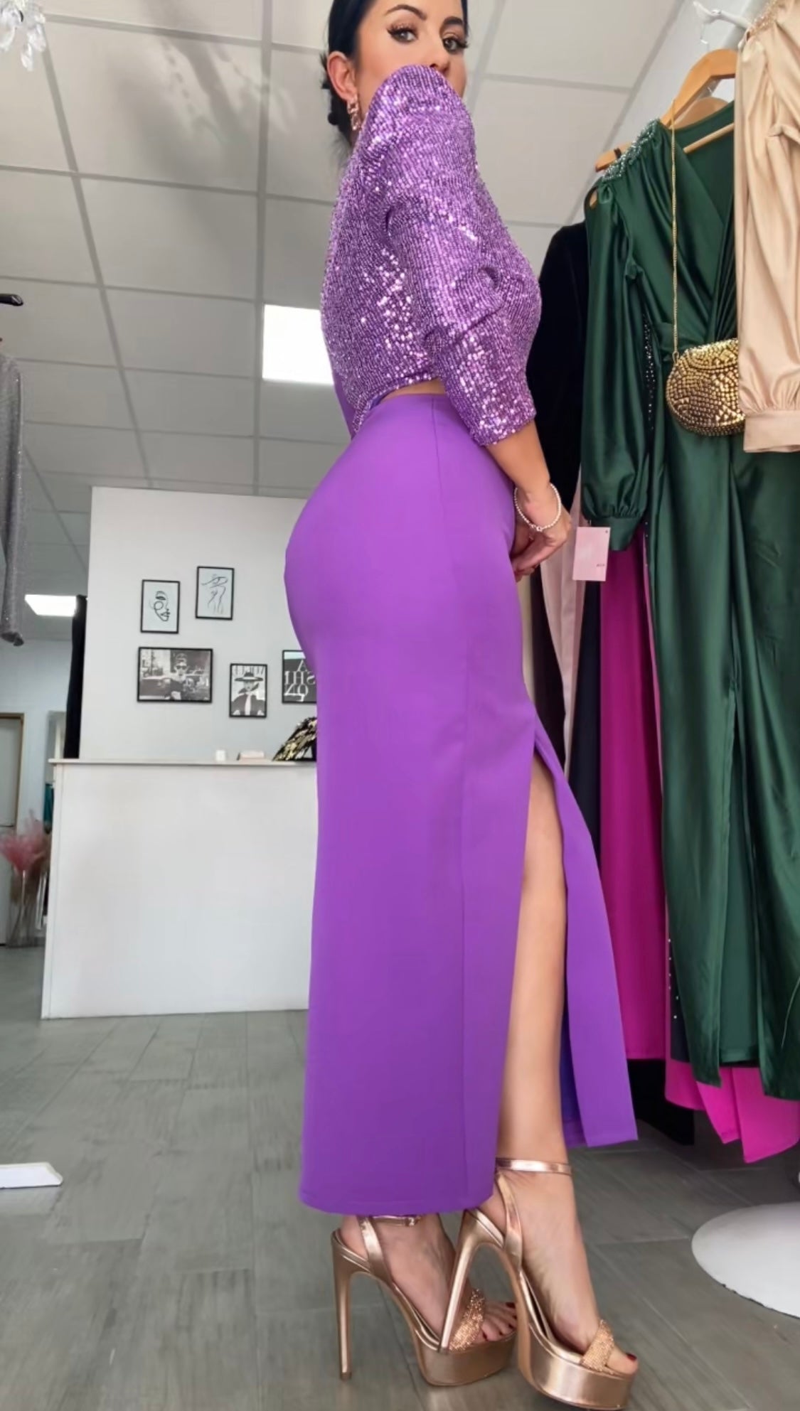 Vestido Carmin Morado