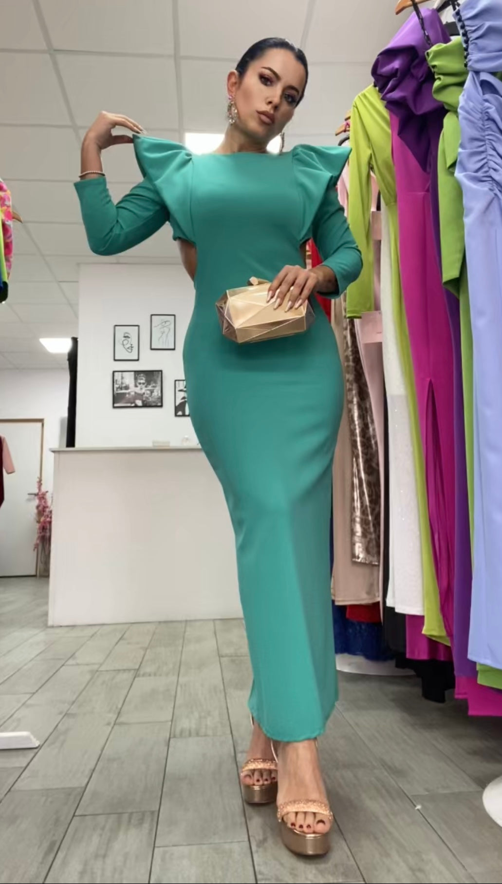 VESTIDO LEA AGUAMARINA