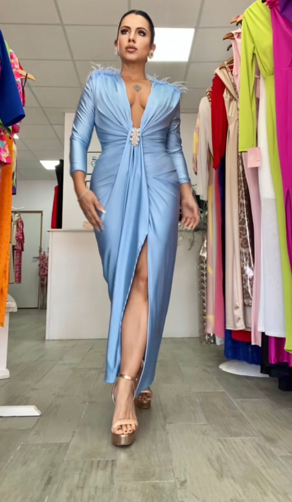 VESTIDO CARINA CELESTE