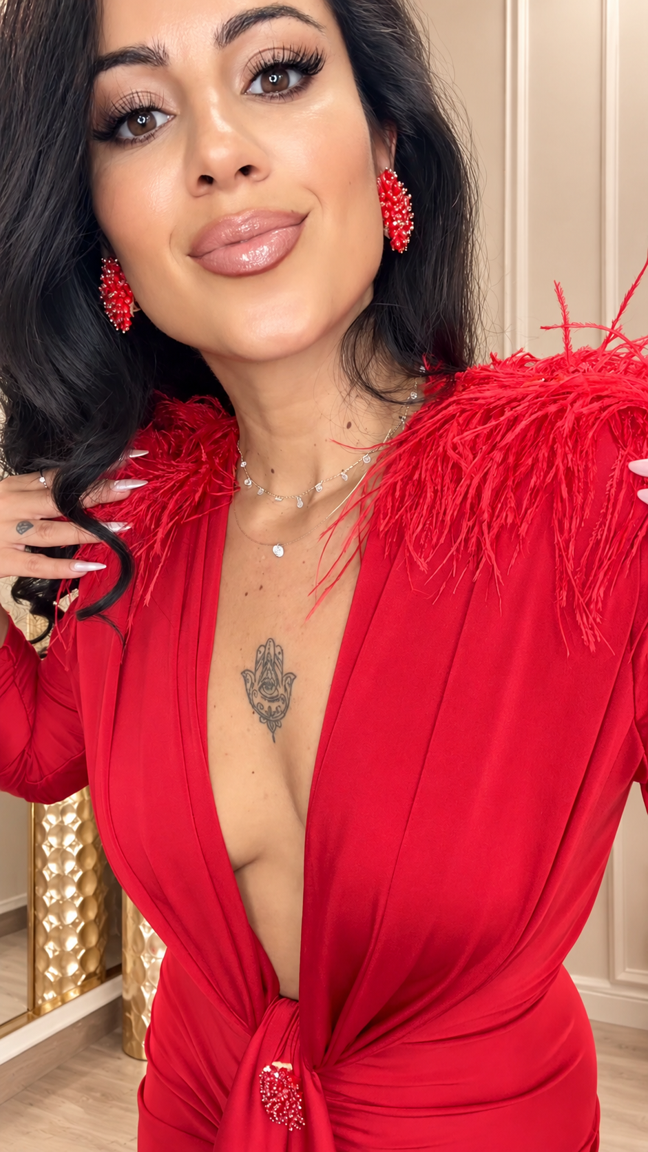 VESTIDO CARINA ROJO VINO