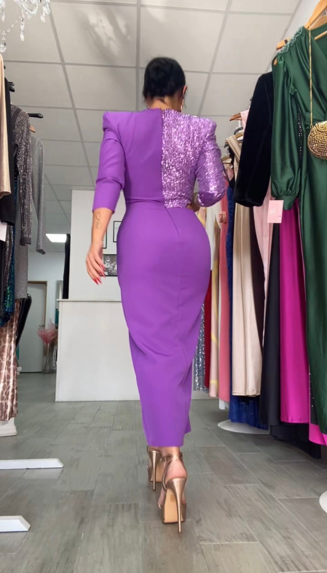 Vestido Carmin Morado