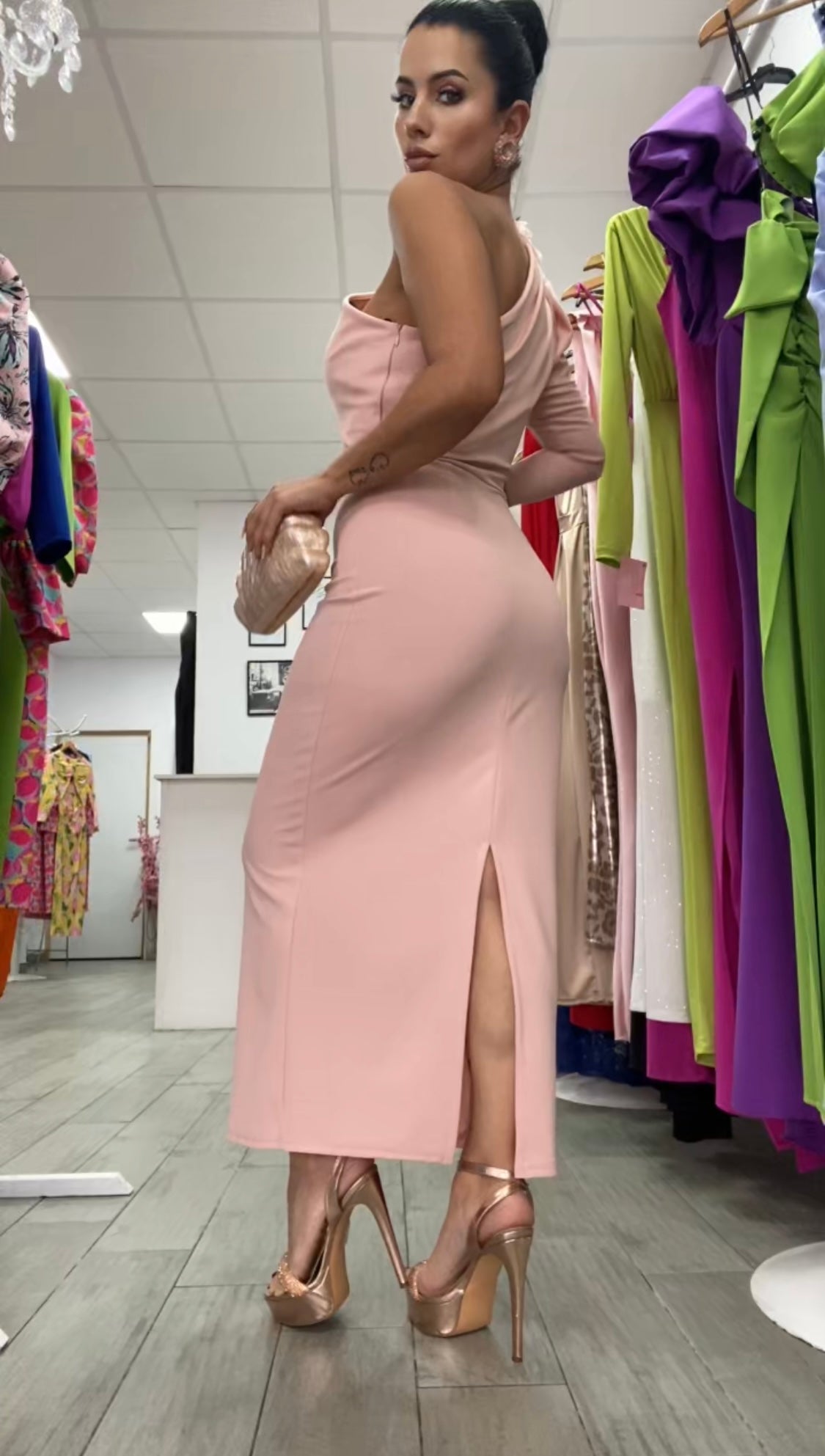 VESTIDO IVONE ROSA NUDE