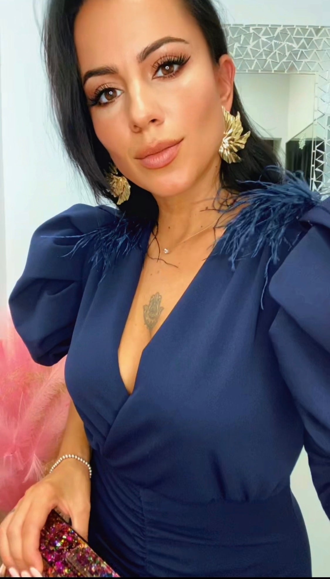 Vestido Bela Azul marino