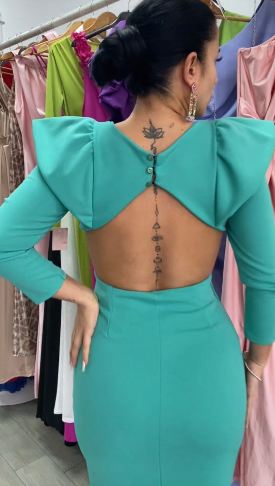 VESTIDO LEA AGUAMARINA