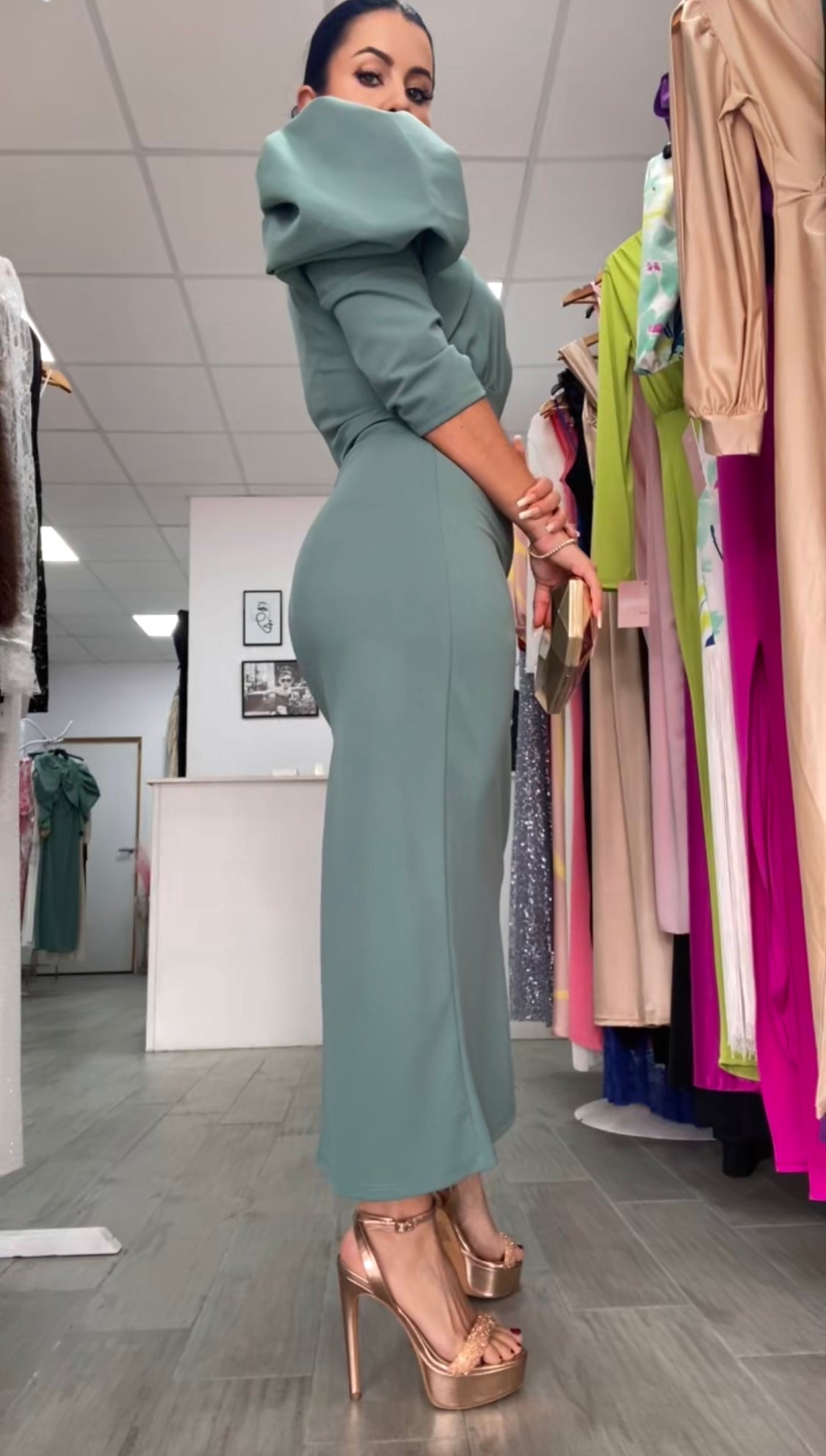 VESTIDO CARLOTA VERDE MENTA