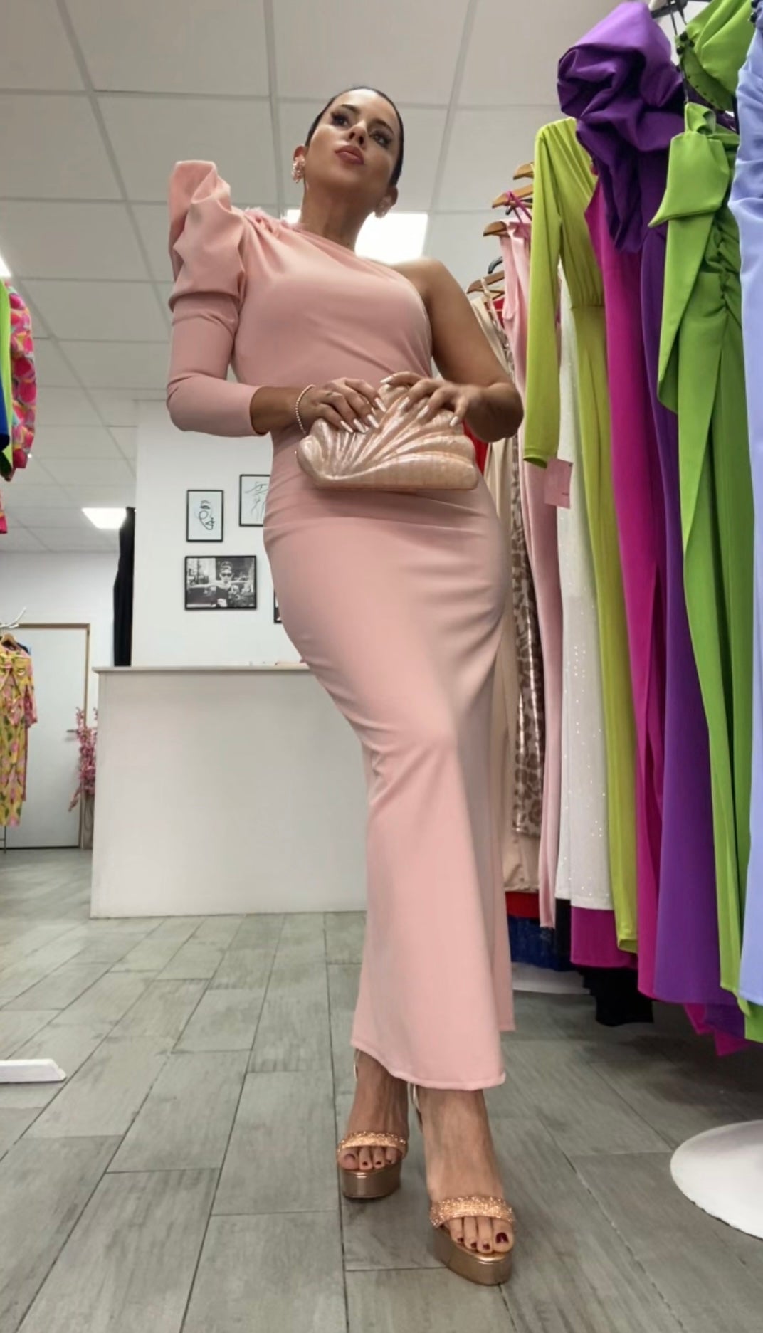 VESTIDO IVONE ROSA NUDE