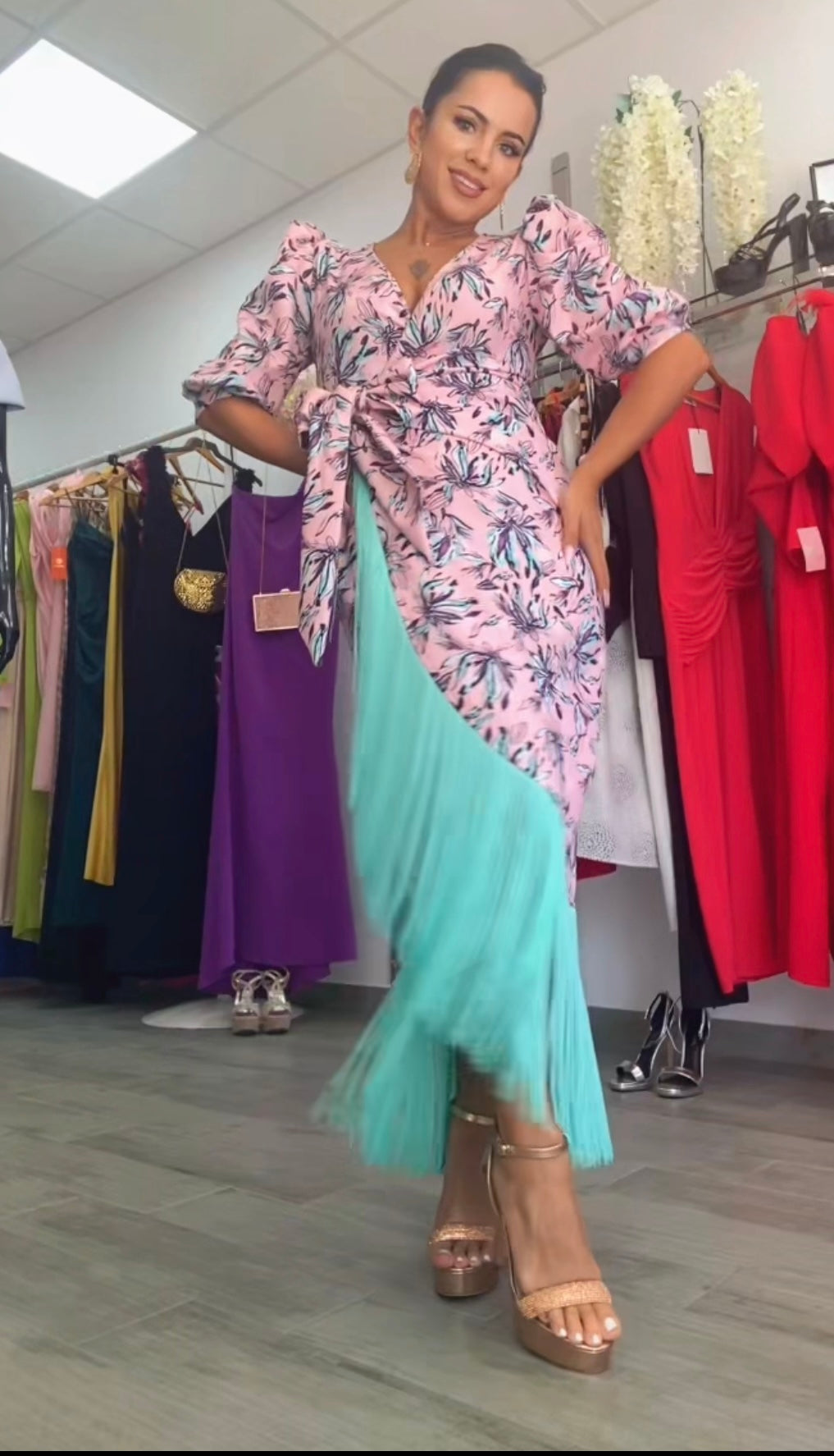 VESTIDO ROCIO FLECOS