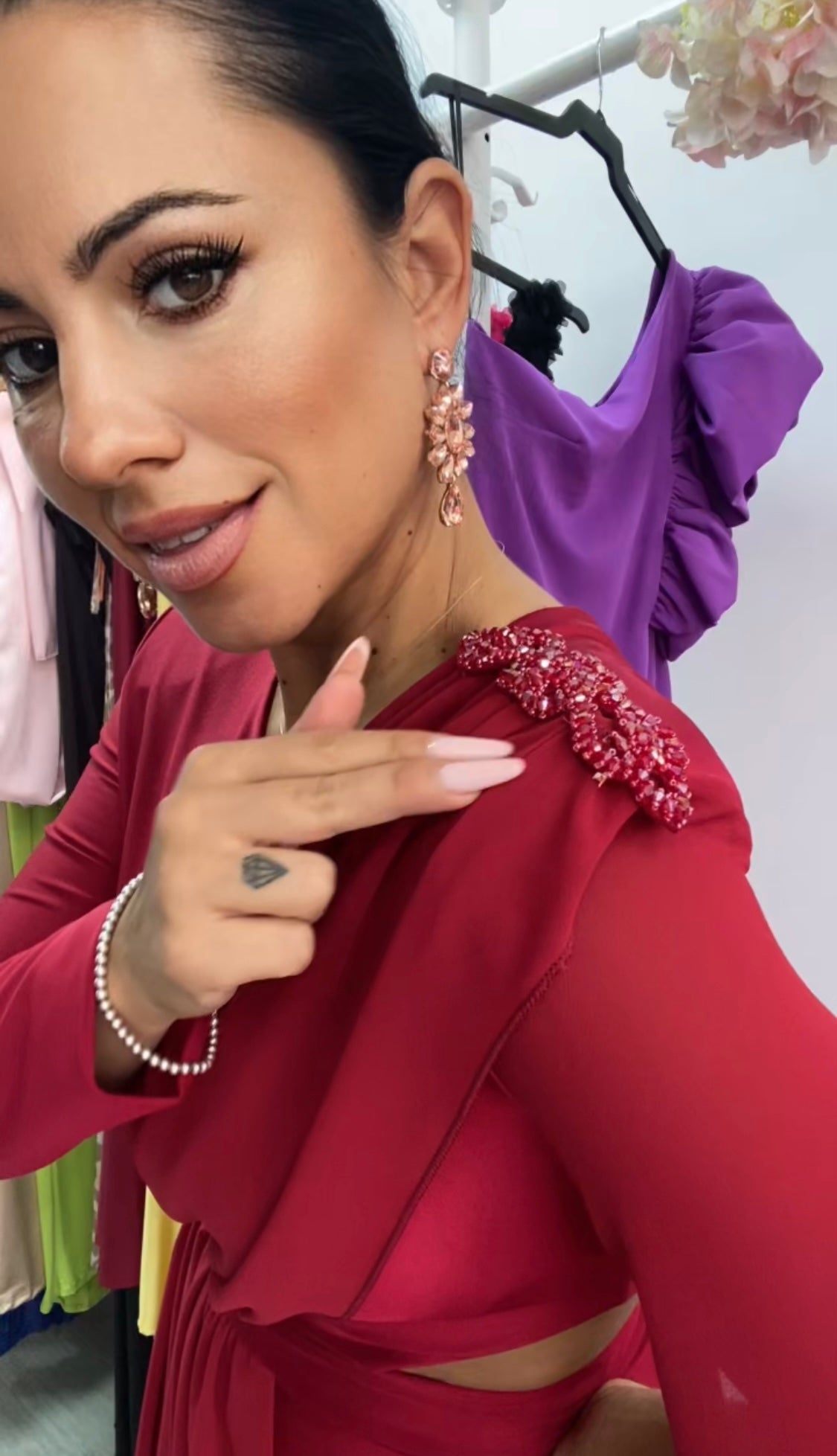 VESTIDO EGIPCIO BURDEOS