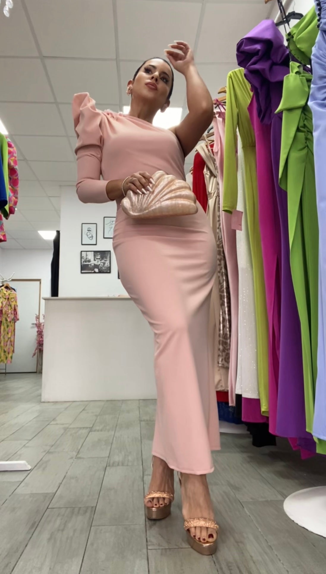 VESTIDO IVONE ROSA NUDE