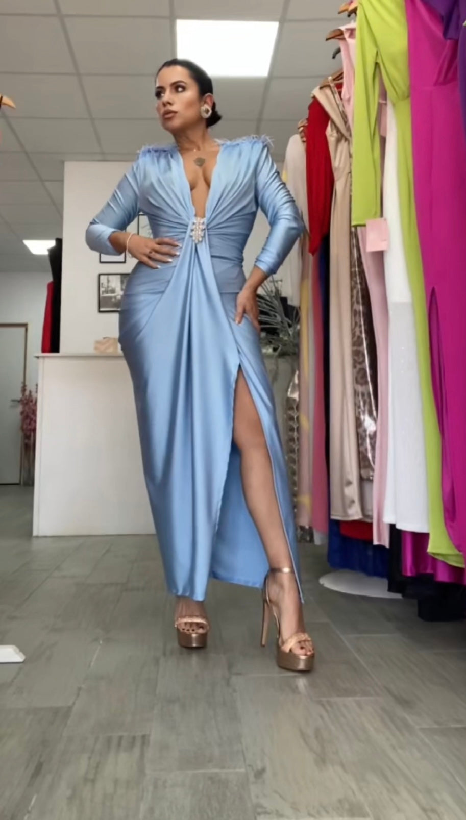 VESTIDO CARINA CELESTE