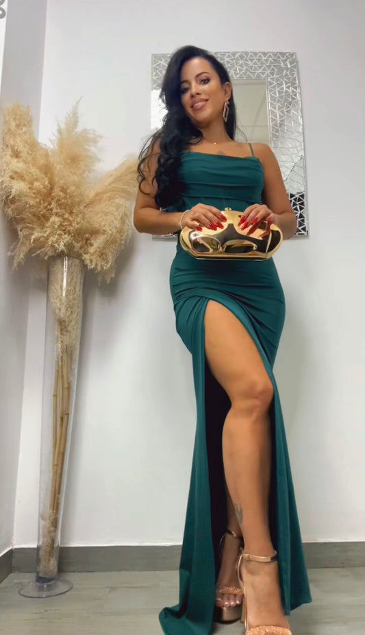 VESTIDO YASMINA VERDE ESMERALDA