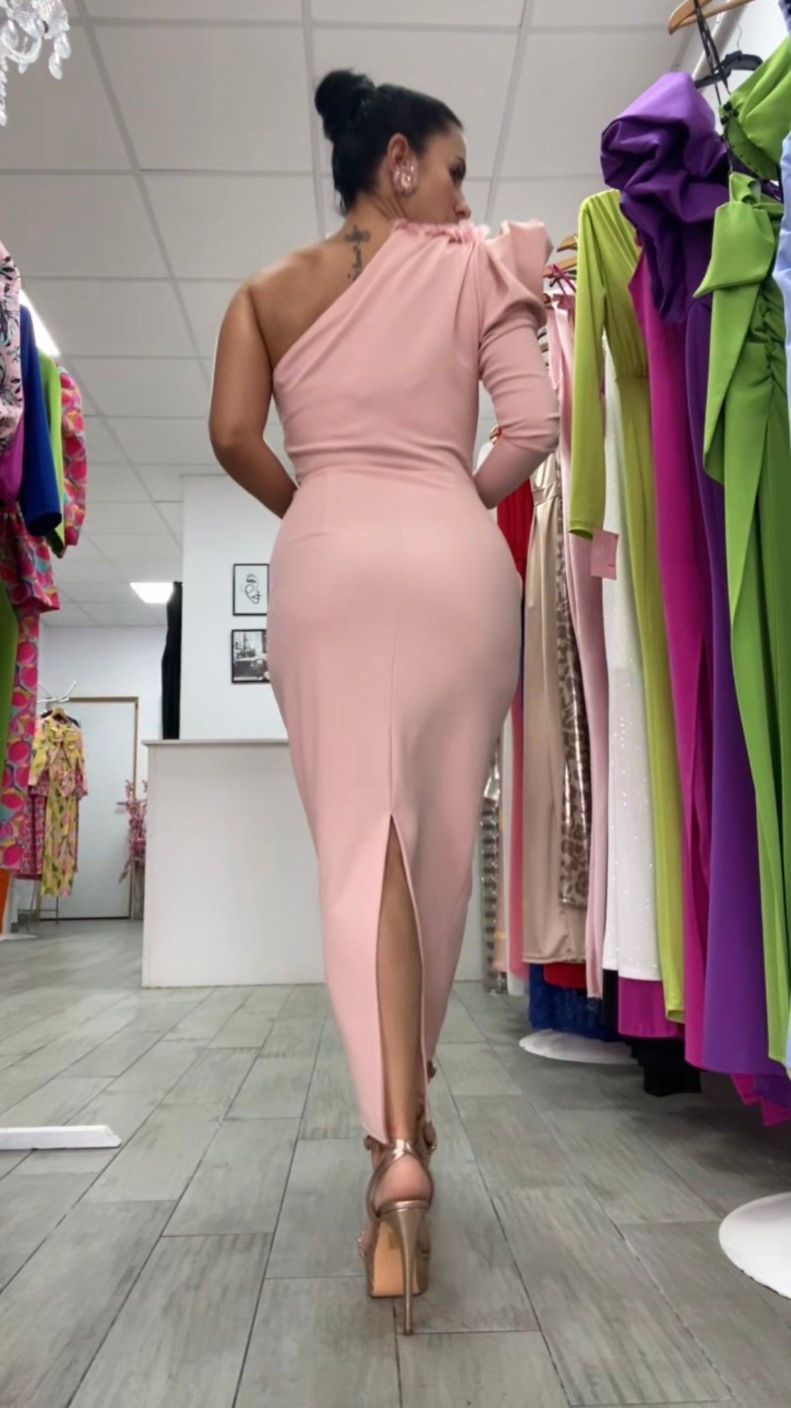 VESTIDO IVONE ROSA NUDE