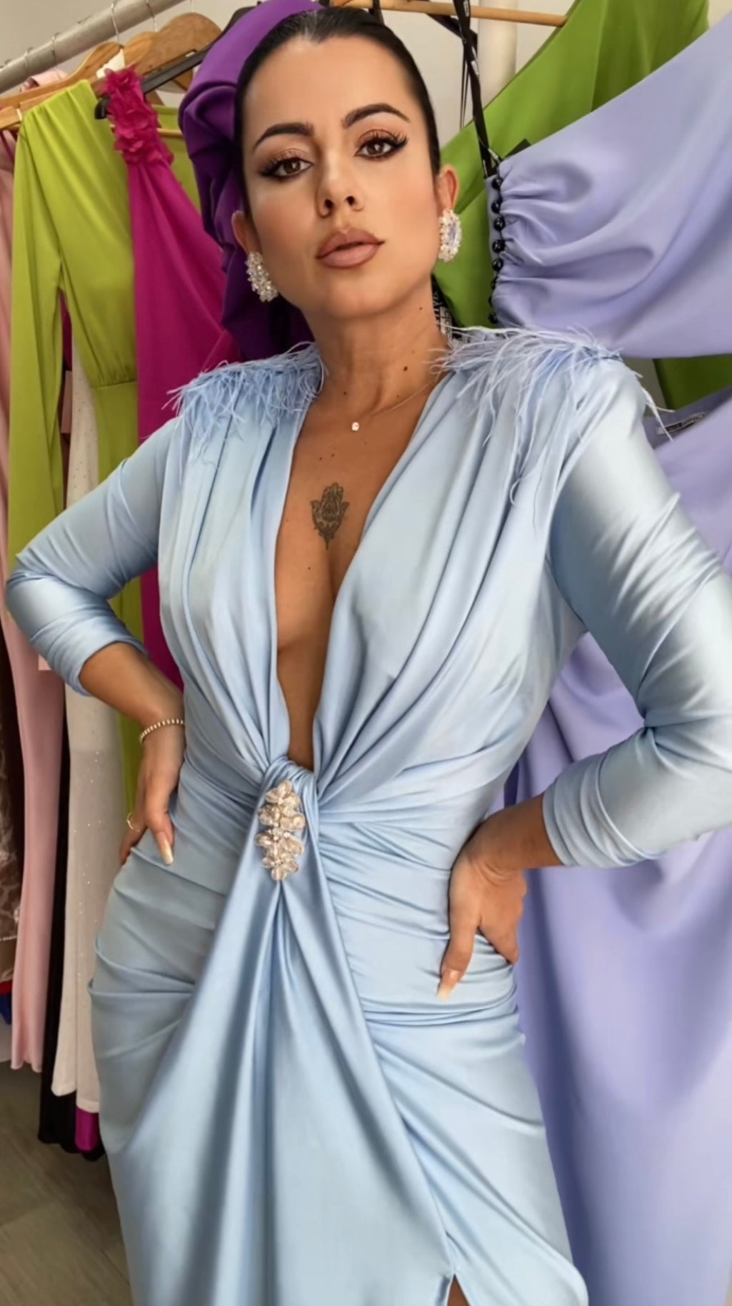 VESTIDO CARINA CELESTE