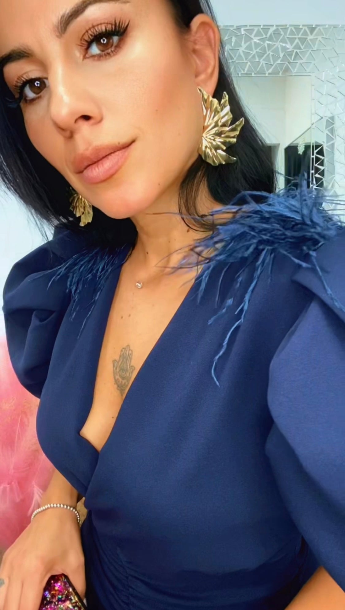 Vestido Bela Azul marino