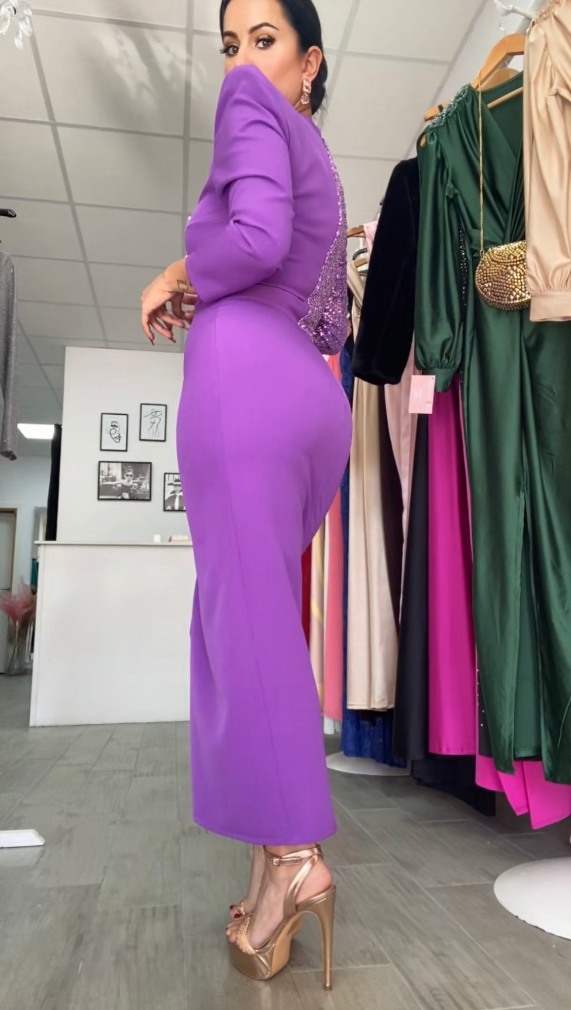 Vestido Carmin Morado