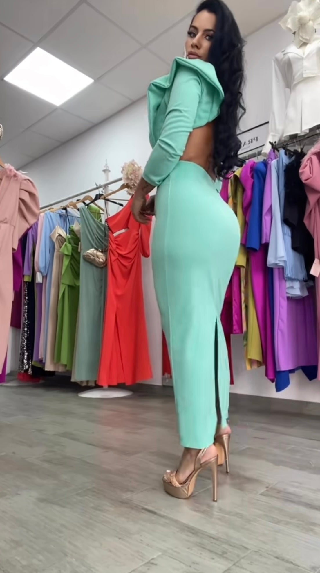 VESTIDO LEA VERDE AGUMARINA