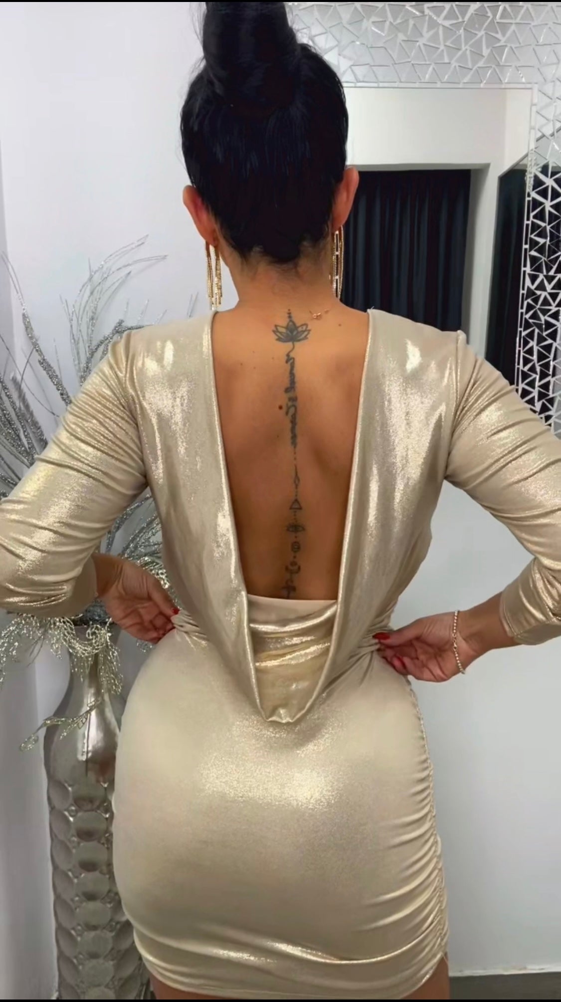 VESTIDO CLAUDIA DORADO