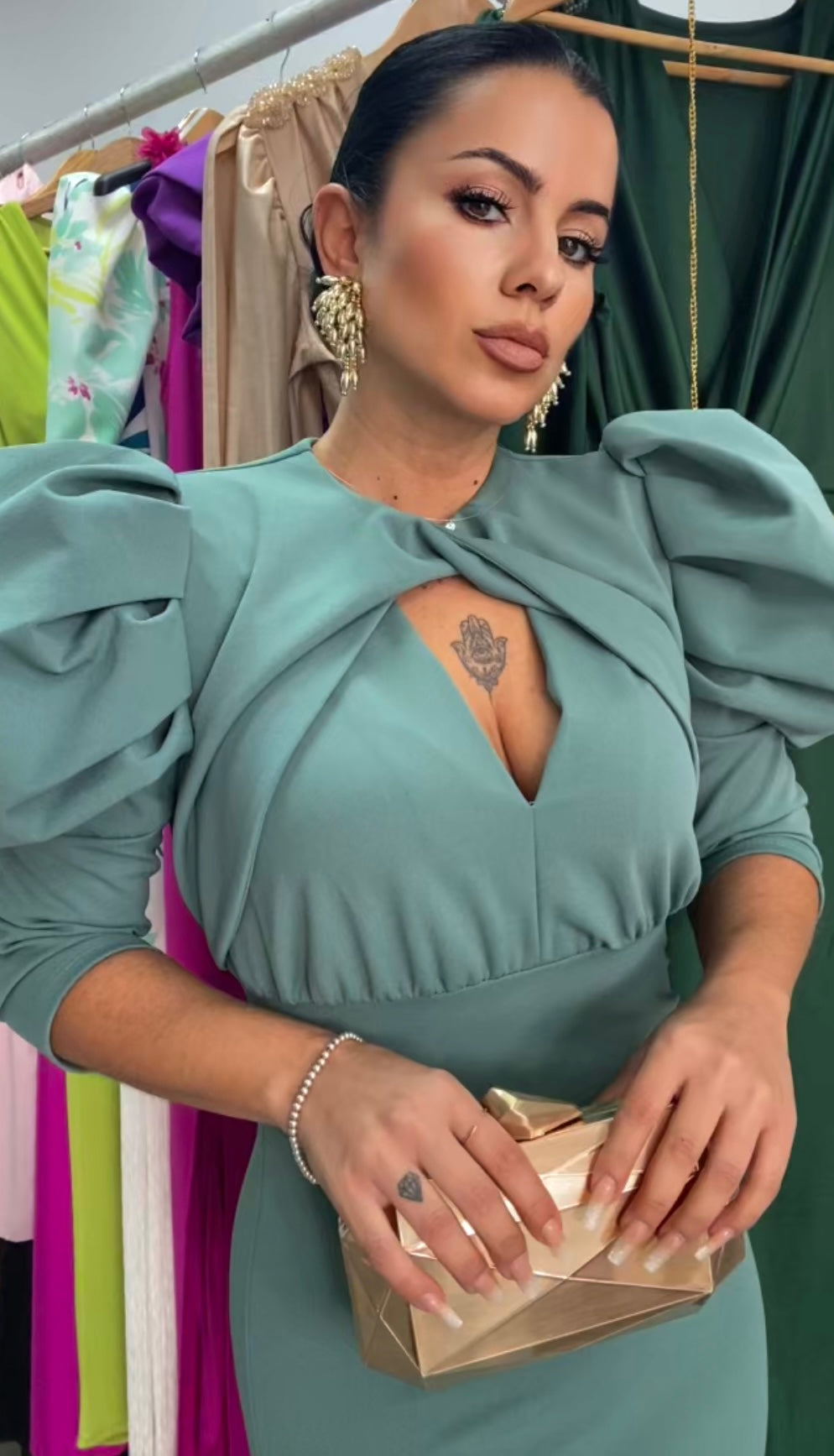 VESTIDO CARLOTA VERDE MENTA