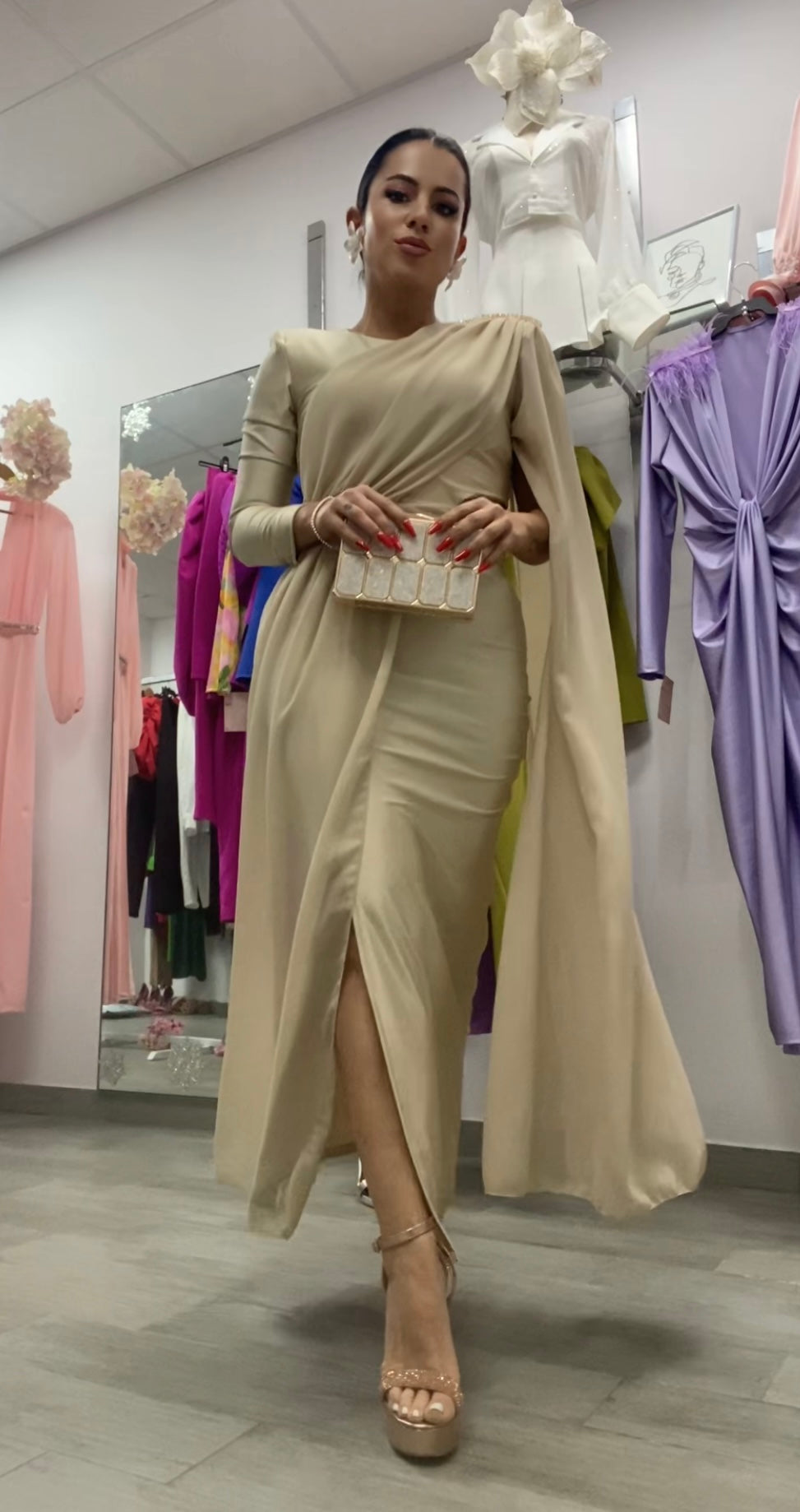 VESTIDO EGIPCIO BEIGE