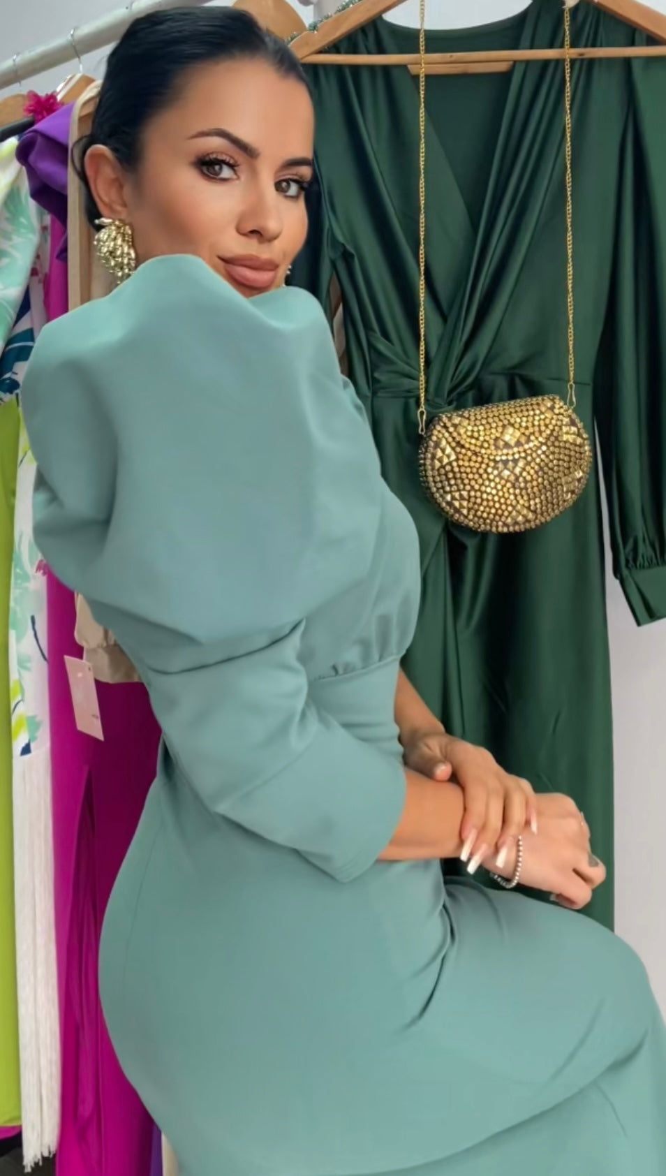 VESTIDO CARLOTA VERDE MENTA