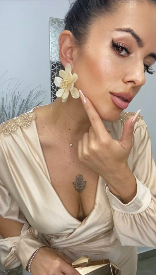 PENDIENTES FLOR NACAR