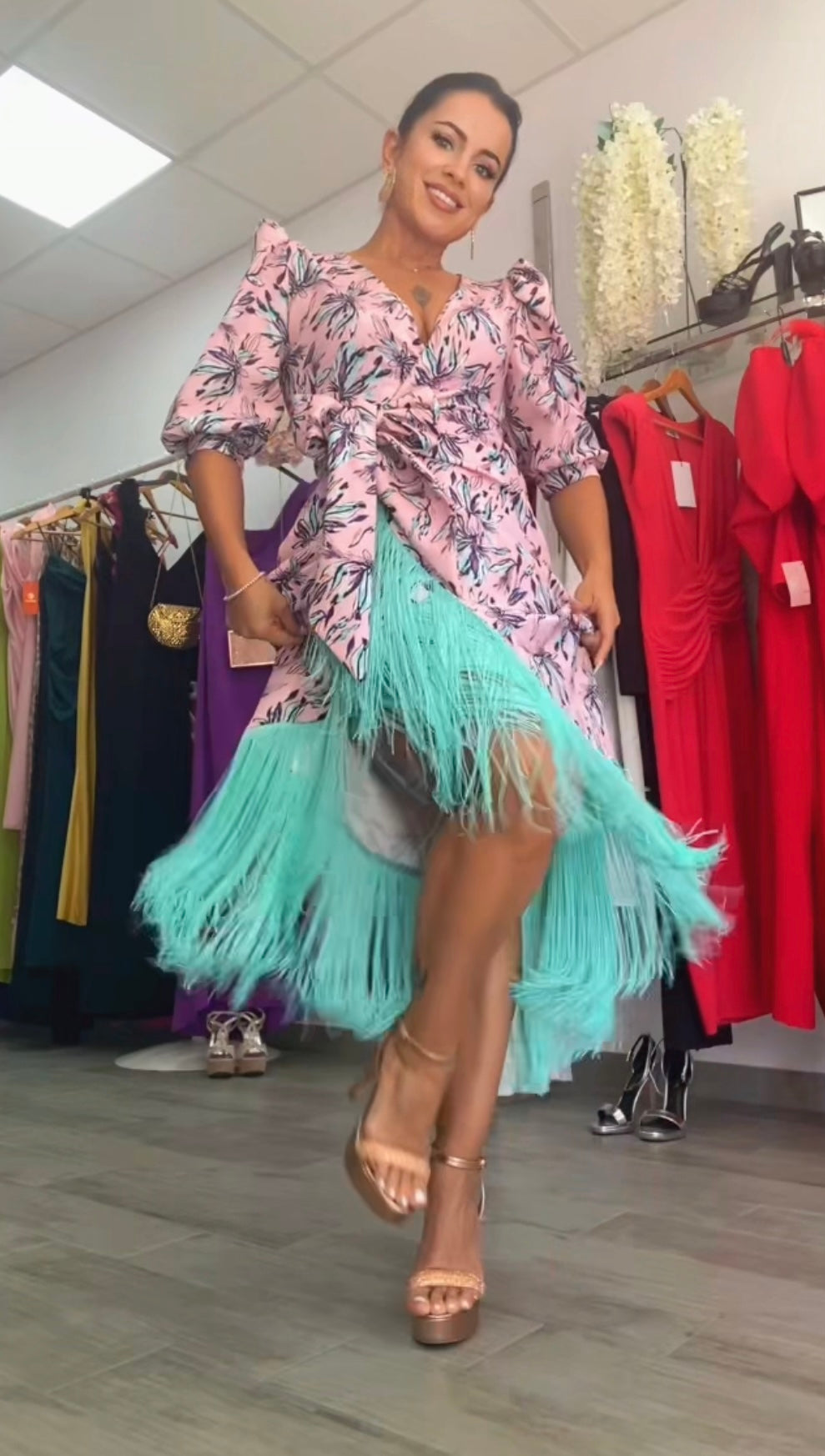 VESTIDO ROCIO FLECOS