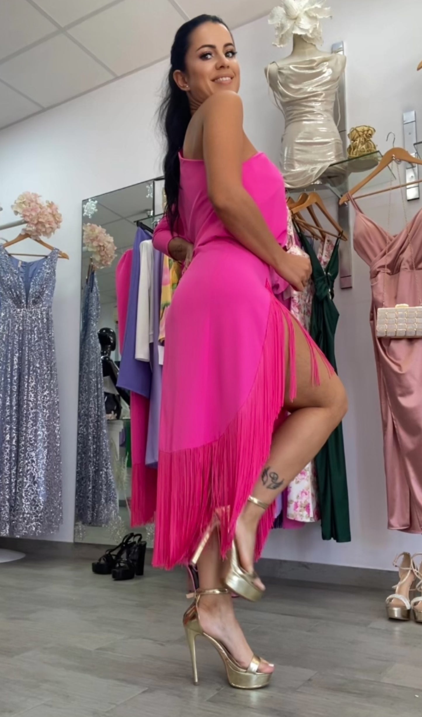 Vestido Córdoba flecos
