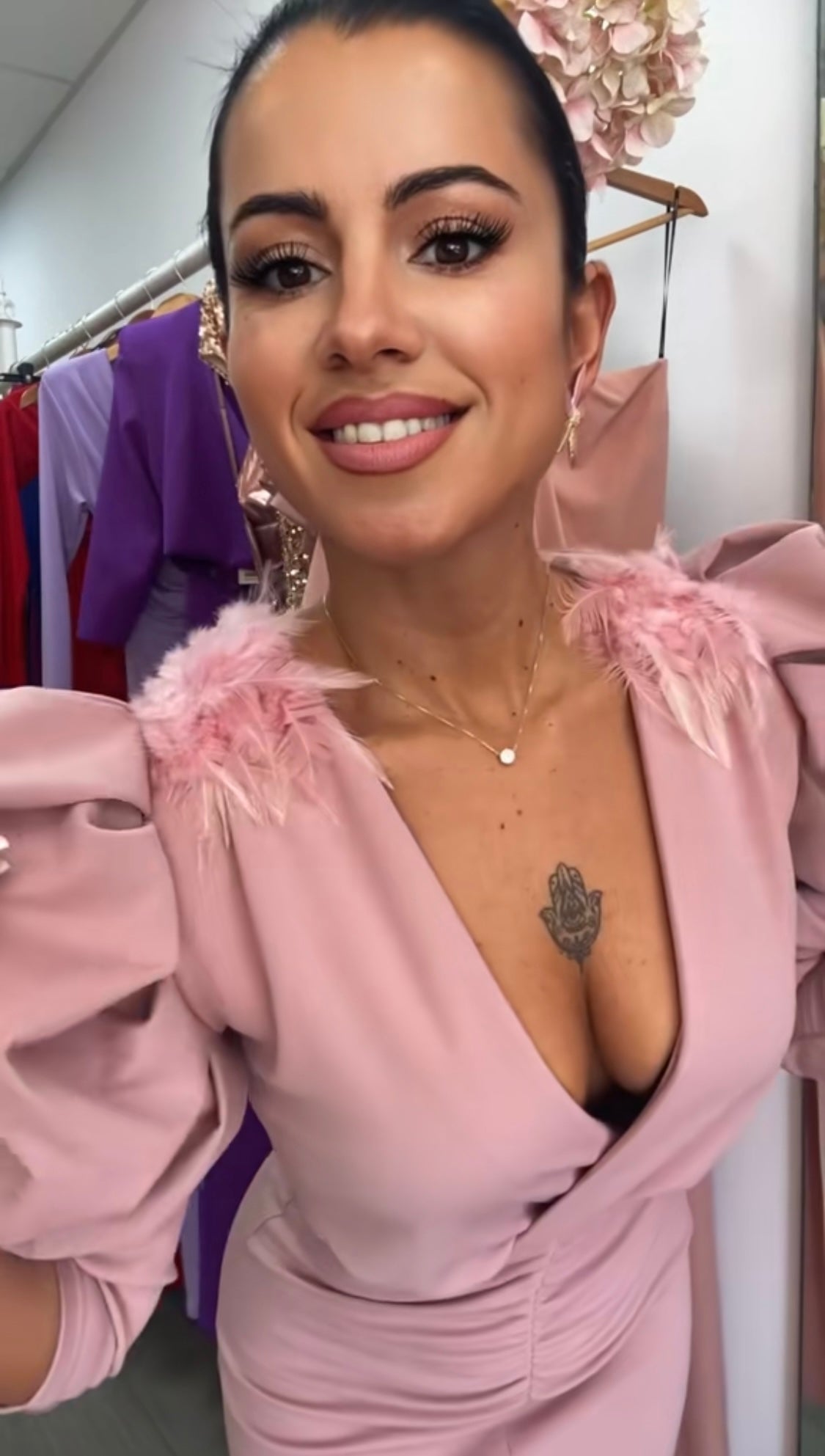 VESTIDO BELA ROSA EMPOLVADO