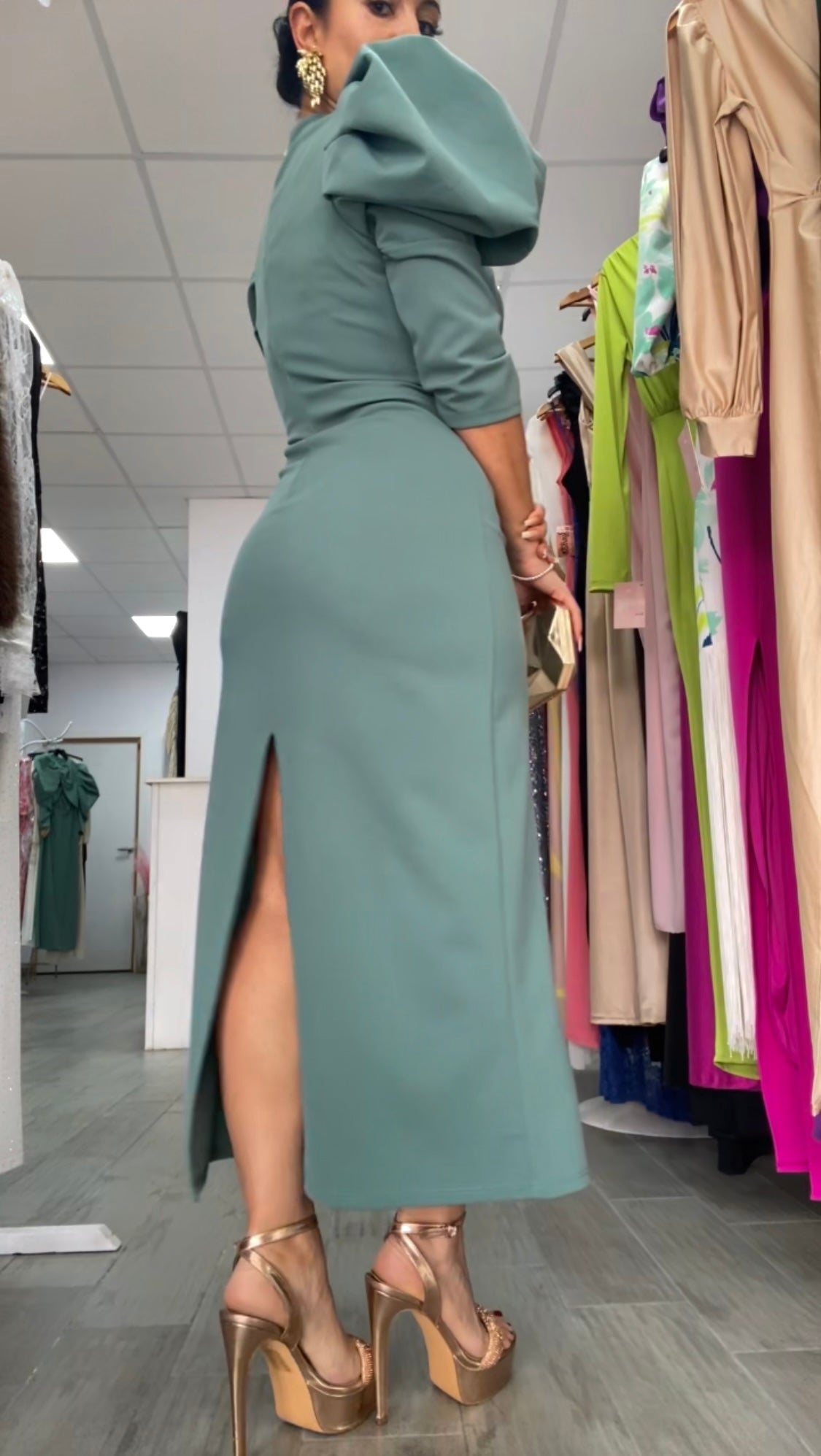 VESTIDO CARLOTA VERDE MENTA