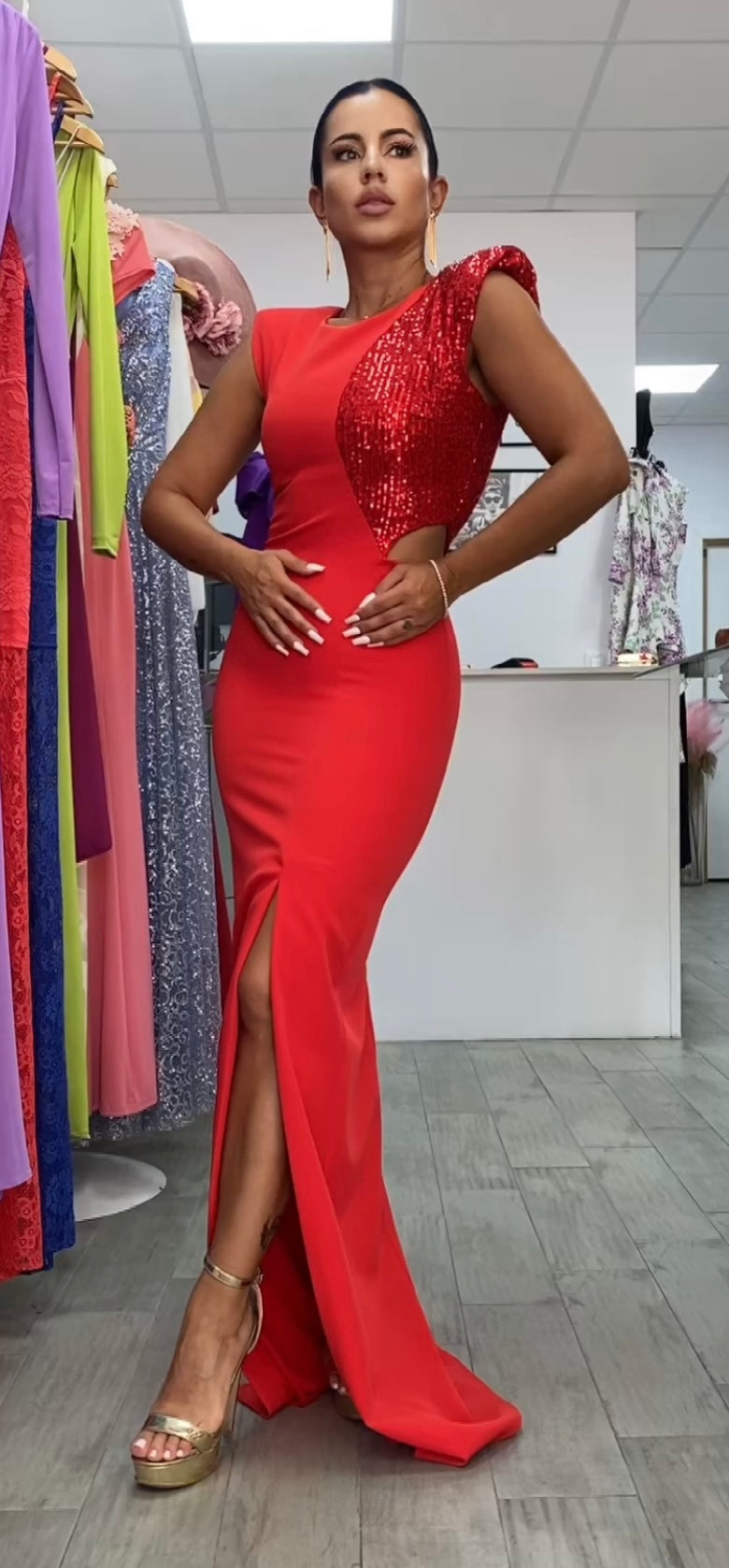 VESTIDO LORENA ROJO