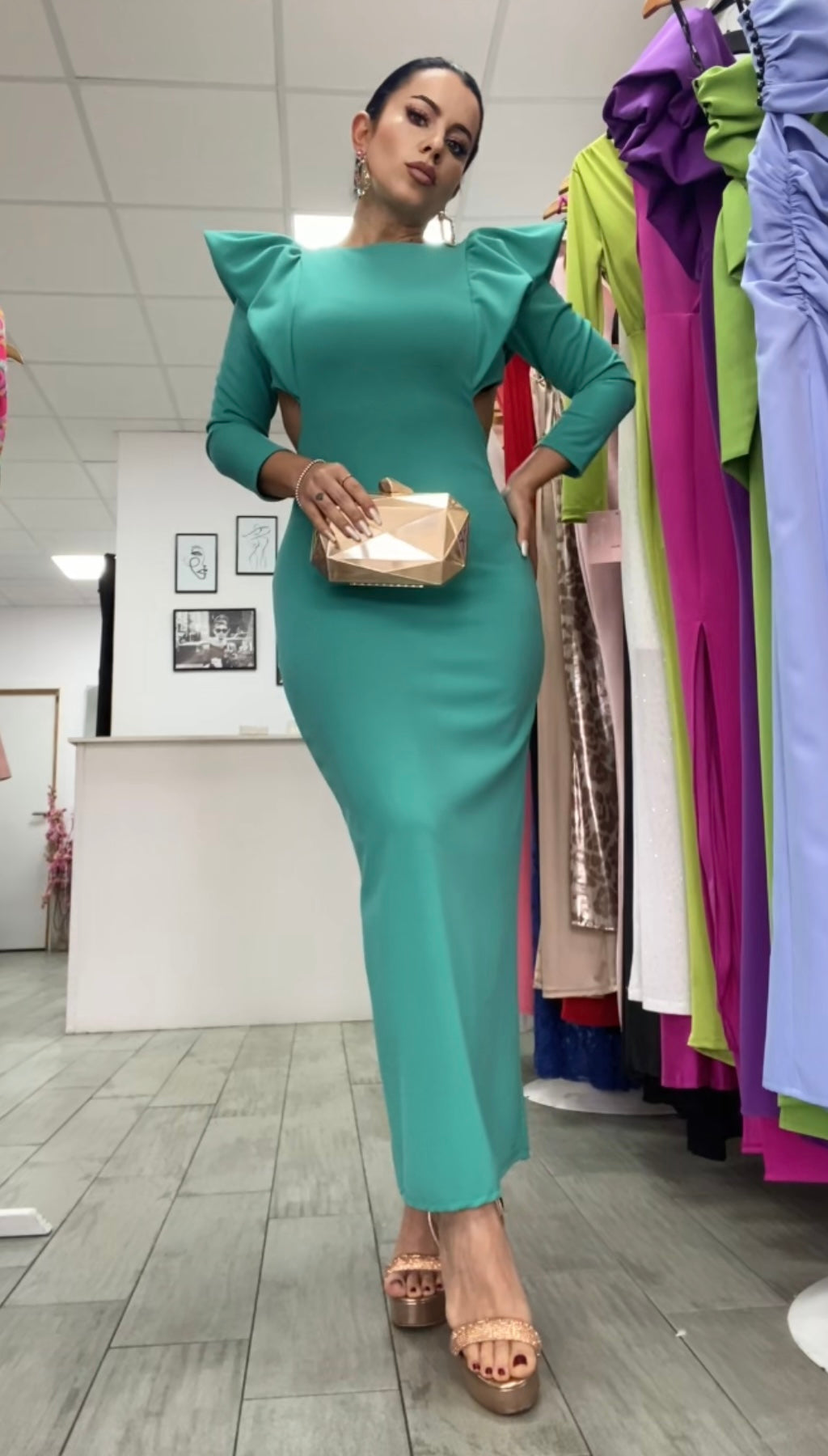 VESTIDO LEA AGUAMARINA