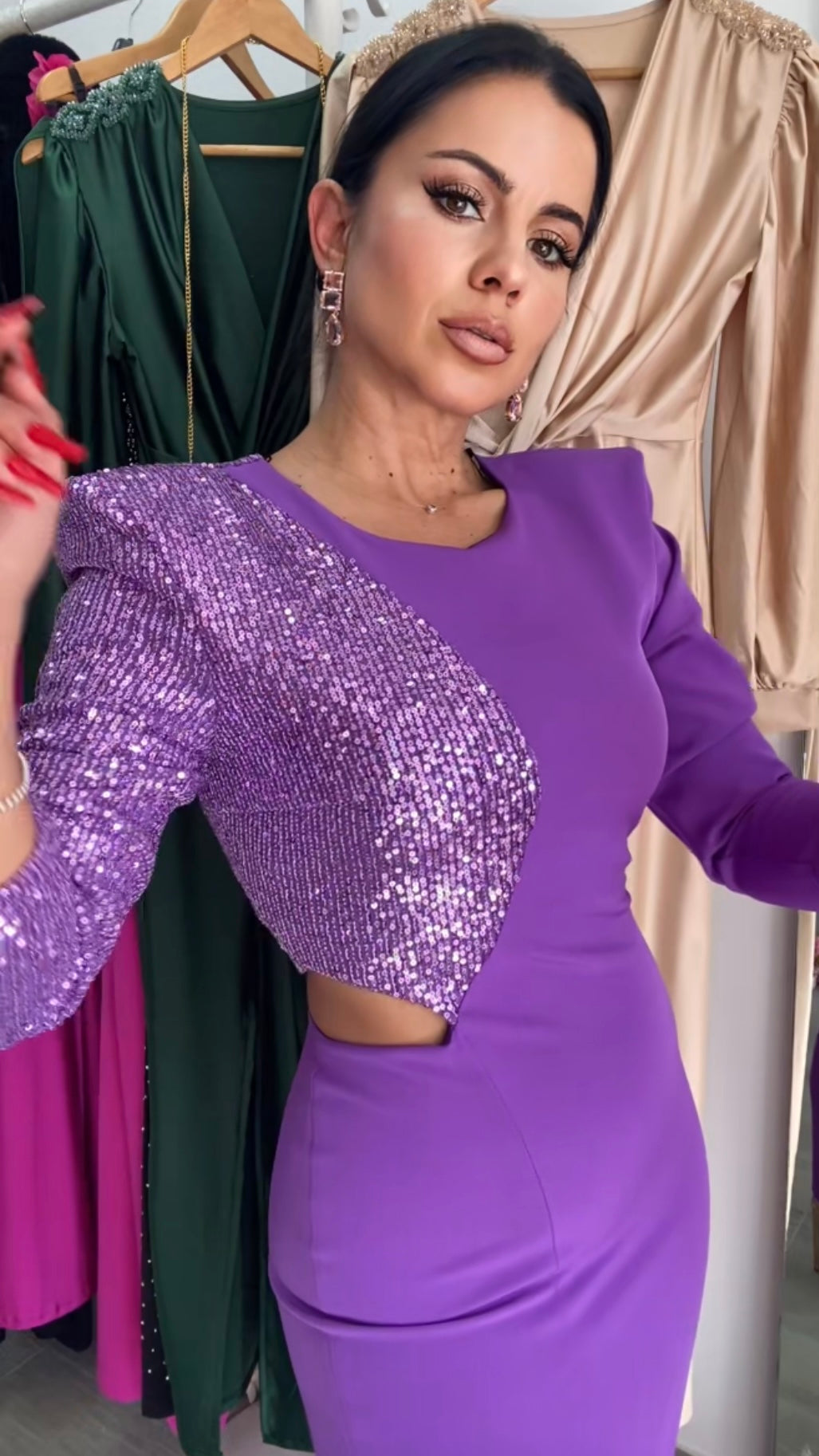 Vestido Carmin Morado