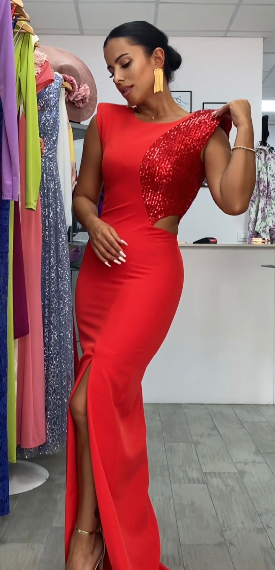 VESTIDO LORENA ROJO