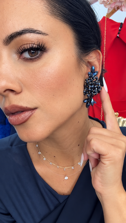 PENDIENTES GRETA AZUL MARINO