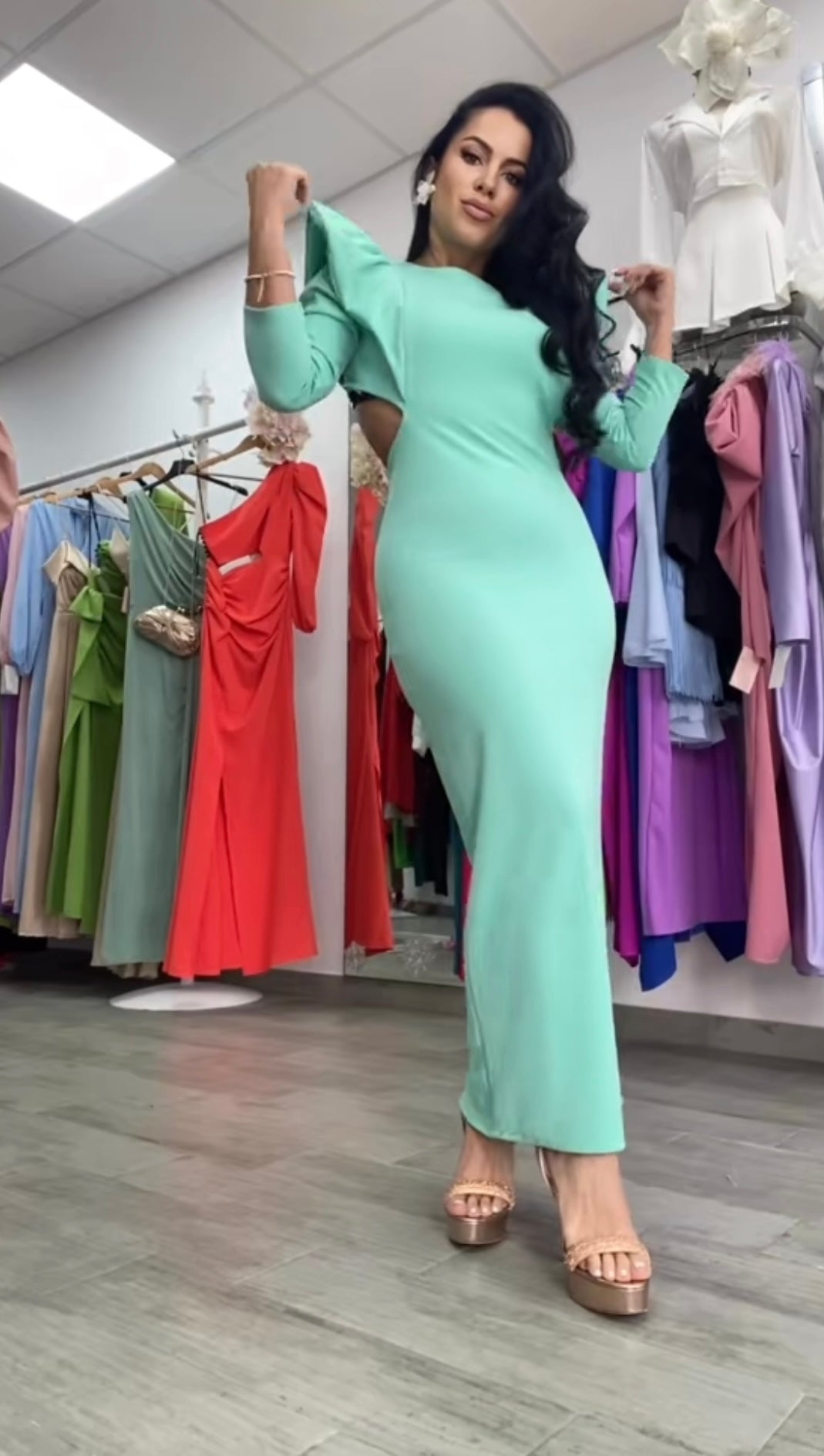 VESTIDO LEA VERDE AGUMARINA